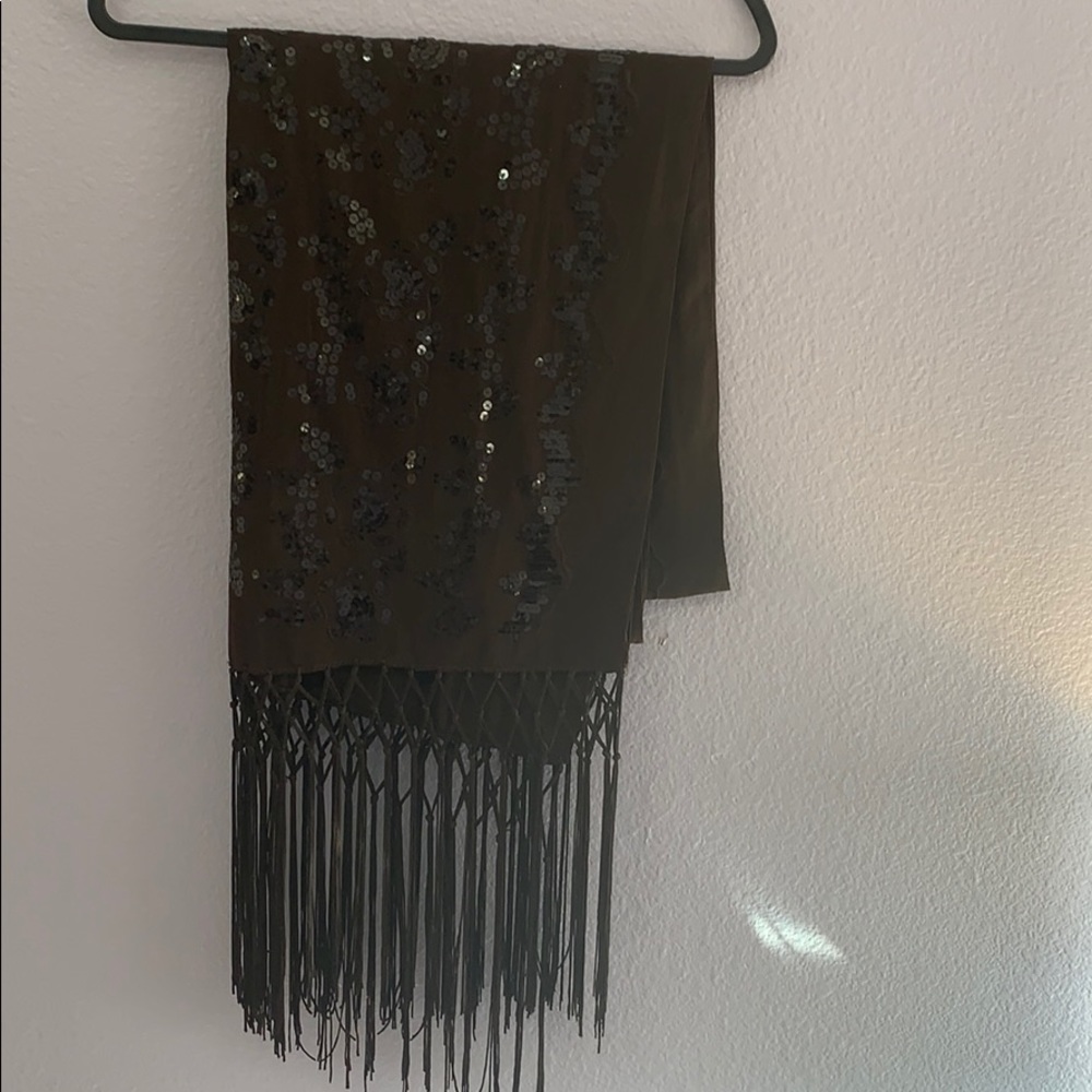 Brown Sequins Shawl